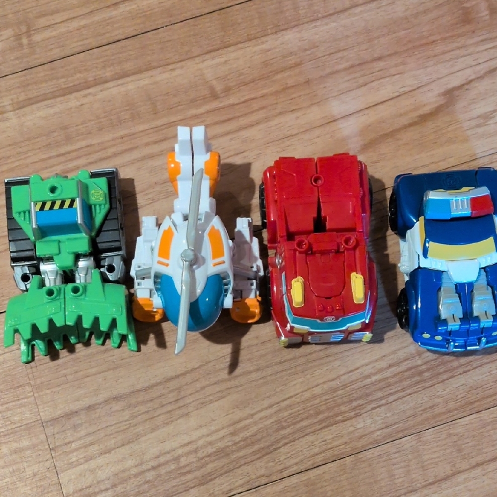 Hasbro Transforming Vehicle Set - Red, Green, Blue, Orange